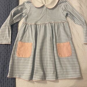 Charming Striped Blue and Pink Kids Dress